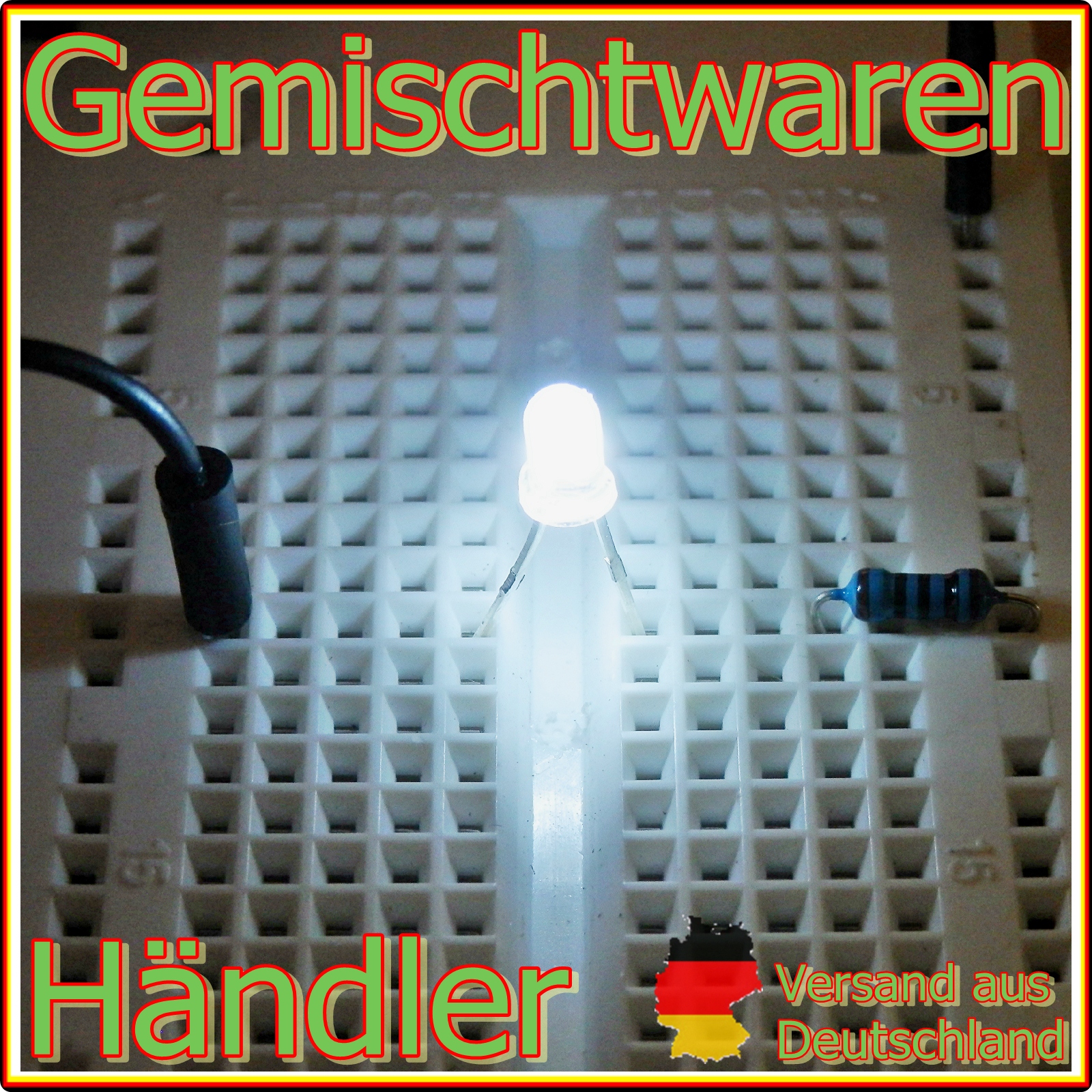 LEDs 3mm RGB 2 Pin Farbwechsel SCHNELL BLINKEND auto LED REGENBOGEN 10Stck.